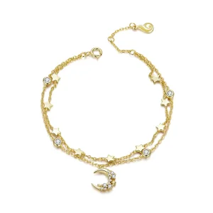 (imagine pentru) Pandora Style Moon Phase Printing Bracelet - BSB065
