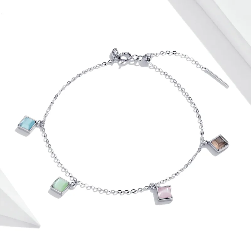 (imagine pentru) Pandora Style Simple Geometry Bracelet - SCB224 - Vizualizare 2