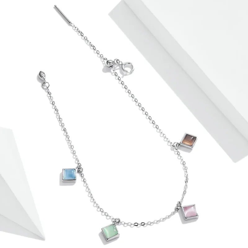 (imagine pentru) Pandora Style Simple Geometry Bracelet - SCB224 - Vizualizare 4