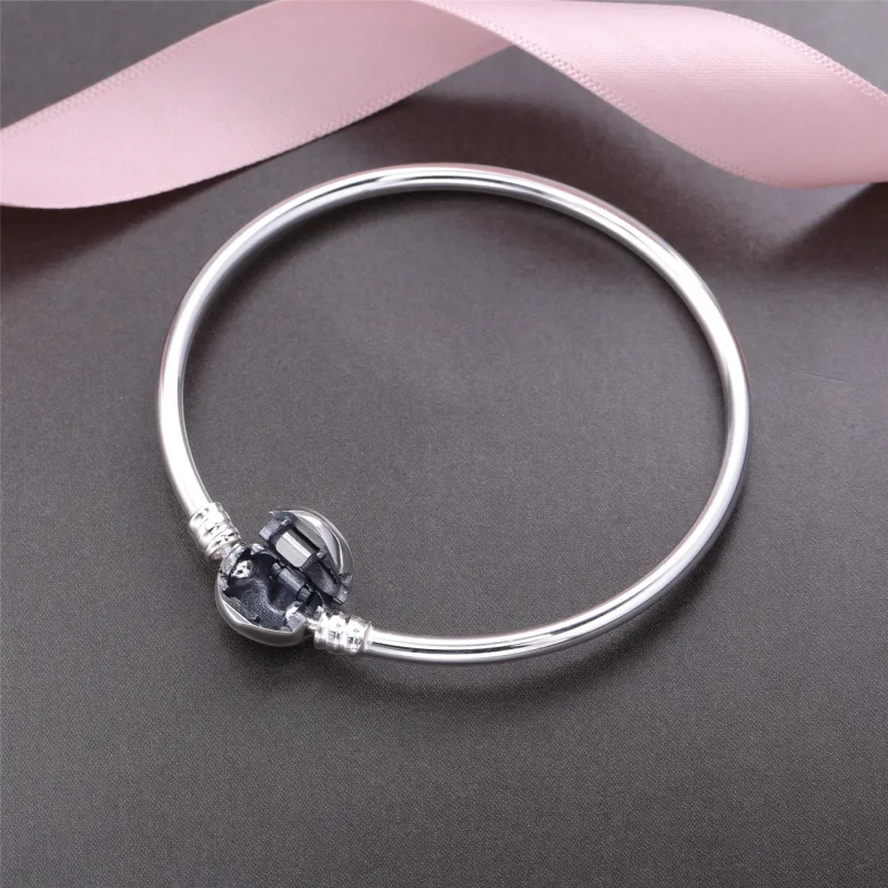 (imagine pentru) Brăţară bangle Moments din argint, cu închizătoare în formă de i - Vizualizare 2