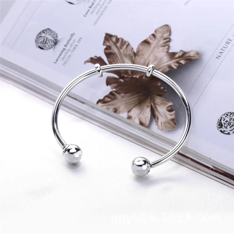 (imagine pentru) Brăţară fixă bangle deschisă, din argint 925 - 596477 - Brăţări - Vizualizare 2