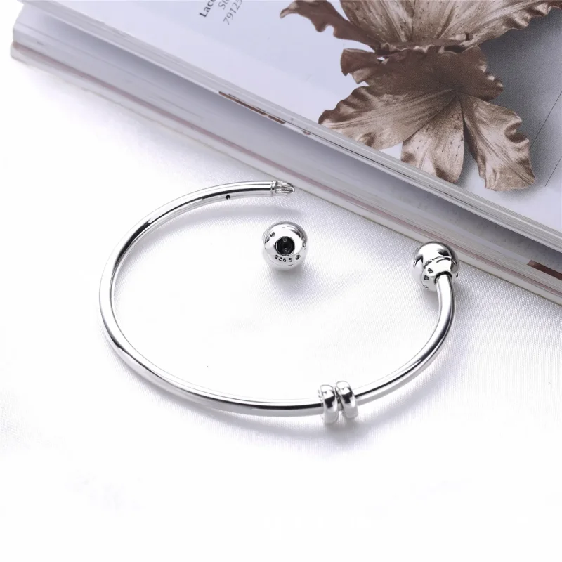 (imagine pentru) Brăţară fixă bangle deschisă, din argint 925 - 596477 - Brăţări - Vizualizare 3