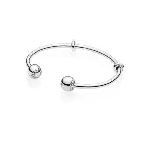 (imagine pentru) Brăţară fixă bangle deschisă, din argint 925 - 596477 - Brăţări 