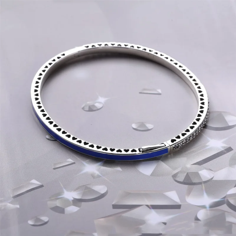 (imagine pentru) Brățară fixă Inimile radiant din argint - PANDORA 590537EN82 - Vizualizare 3