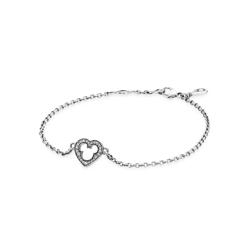 (imagine pentru) Brățară Mickey Silueta din argint - PANDORA