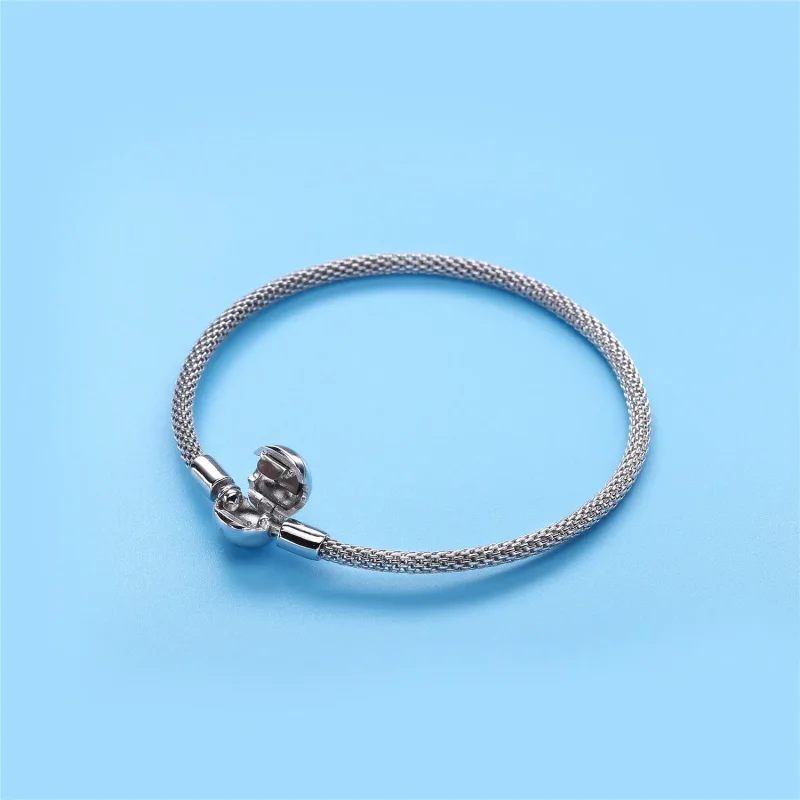(imagine pentru) Brăţară Moments cu bucle din metal împletit - 596543 - Brăţări P - Vizualizare 4