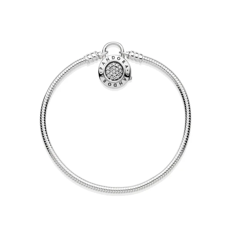 (imagine pentru) Brățară Moments fină, Lacăt semnătură PANDORA - 597092CZ - Brăţă - Vizualizare 4