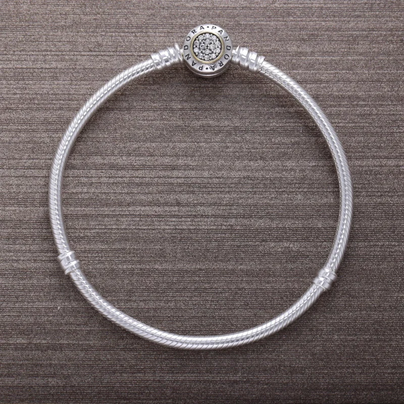 (imagine pentru) Brăţară Moments din Argint & Aur, Semnătură PANDORA - 590741CZ - - Vizualizare 2
