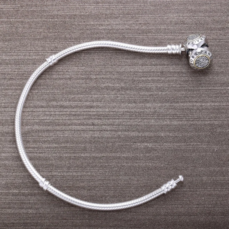 (imagine pentru) Brăţară Moments din Argint & Aur, Semnătură PANDORA - 590741CZ - - Vizualizare 3