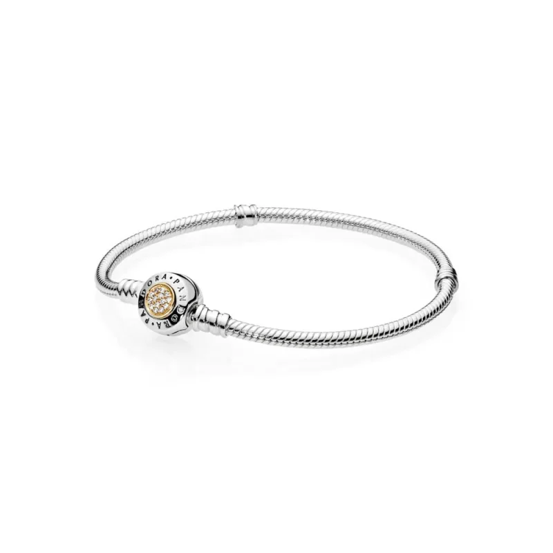 (imagine pentru) Brăţară Moments din Argint & Aur, Semnătură PANDORA - 590741CZ -