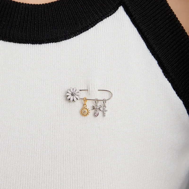 (imagine pentru) Pandora Style Little Daisy Brooch - BSX004 - Vizualizare 10