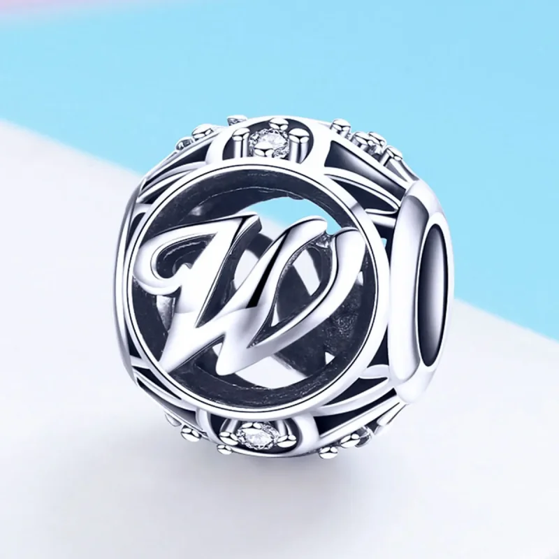 (imagine pentru) Talismane Pandora stil litera W - SCC738-W - Vizualizare 2