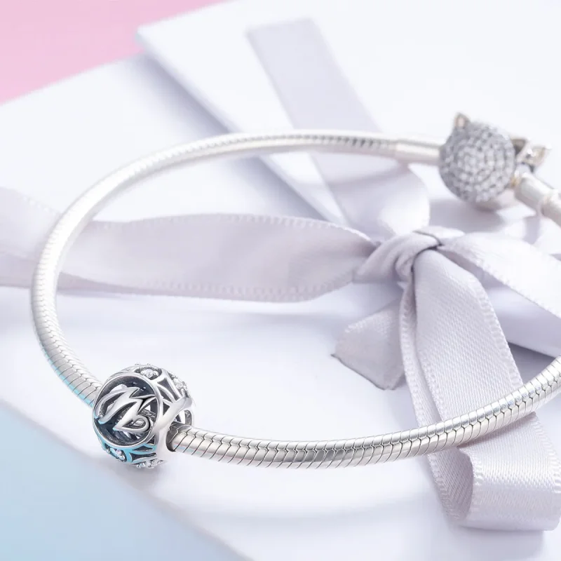 (imagine pentru) Talismane Pandora stil litera W - SCC738-W - Vizualizare 4