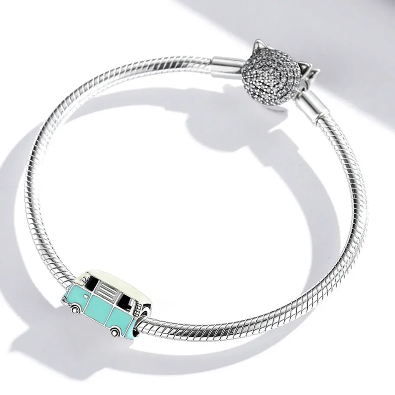 (imagine pentru) Bijuteria Pandora Style Mini Bus Charm - SCC1972 - Vizualizare 3