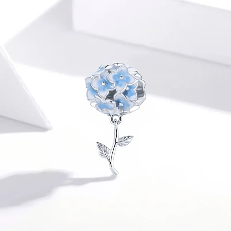 (imagine pentru) Bijuterie stil Pandora cu charm de hortensie - BSC392 - Vizualizare 2