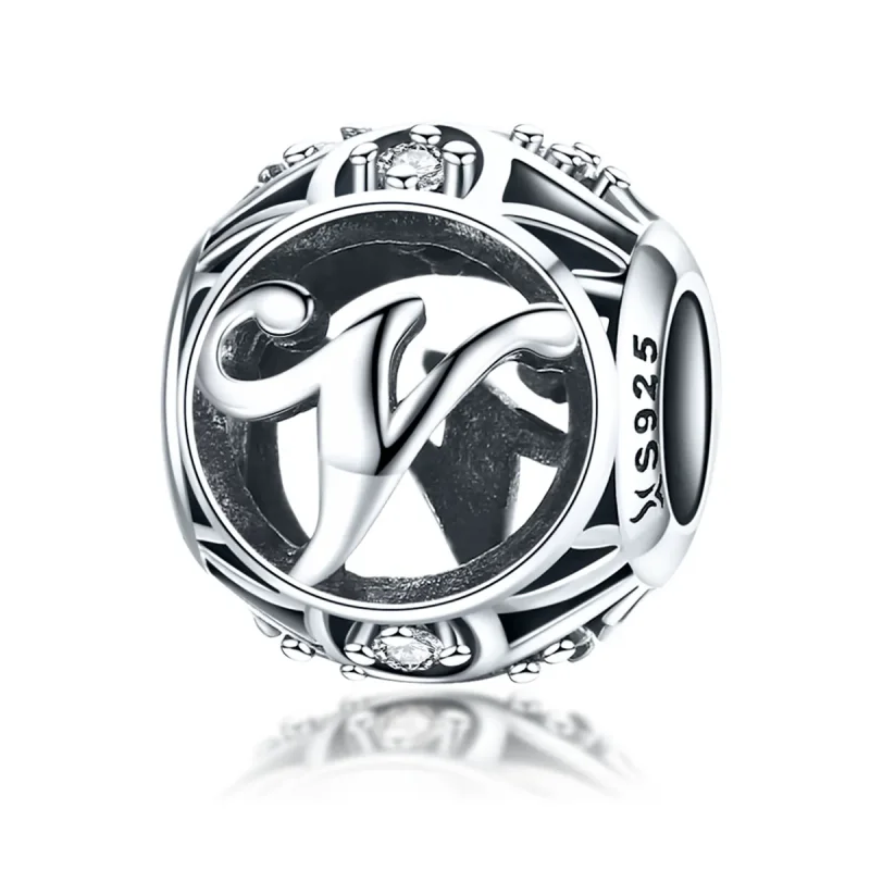 (imagine pentru) Breloc Pandora Style Letter-V - SCC738-V