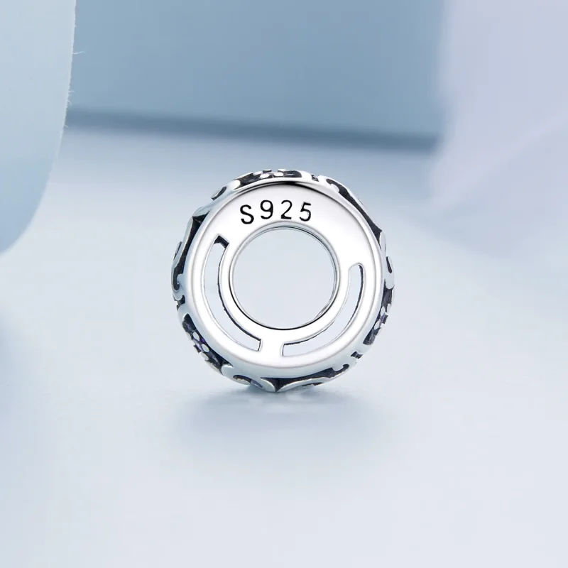 (imagine pentru) Breloc stil Pandora cu charm spacer în formă de streamer - BSC639 - Vizualizare 3