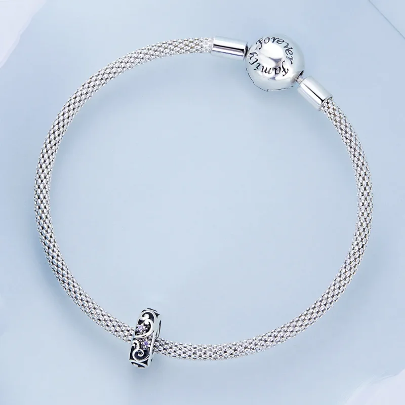 (imagine pentru) Breloc stil Pandora cu charm spacer în formă de streamer - BSC639 - Vizualizare 4