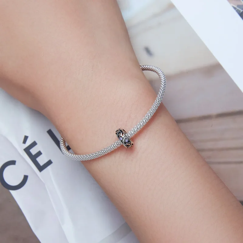 (imagine pentru) Breloc stil Pandora cu charm spacer în formă de streamer - BSC639 - Vizualizare 5