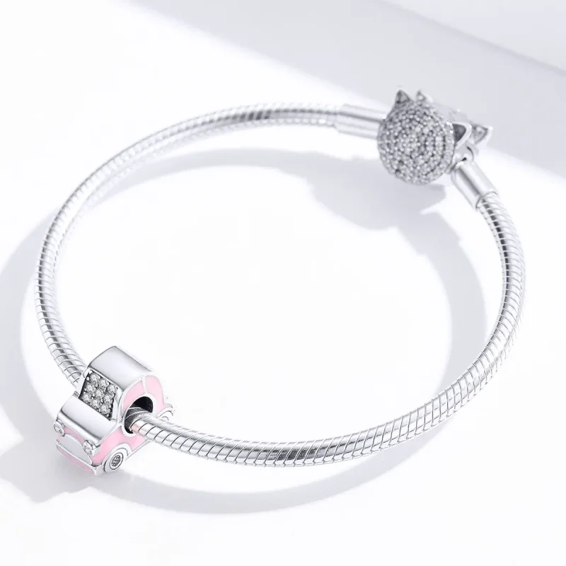 (imagine pentru) Charm auto roz în stil Pandora - SCC1380 - Vizualizare 4