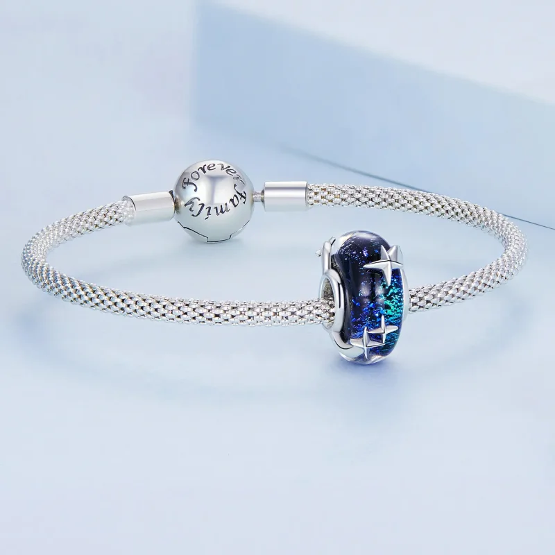 (imagine pentru) Charm din sticlă în stil Pandora cu cerul înstelat - BSC682 - Vizualizare 5