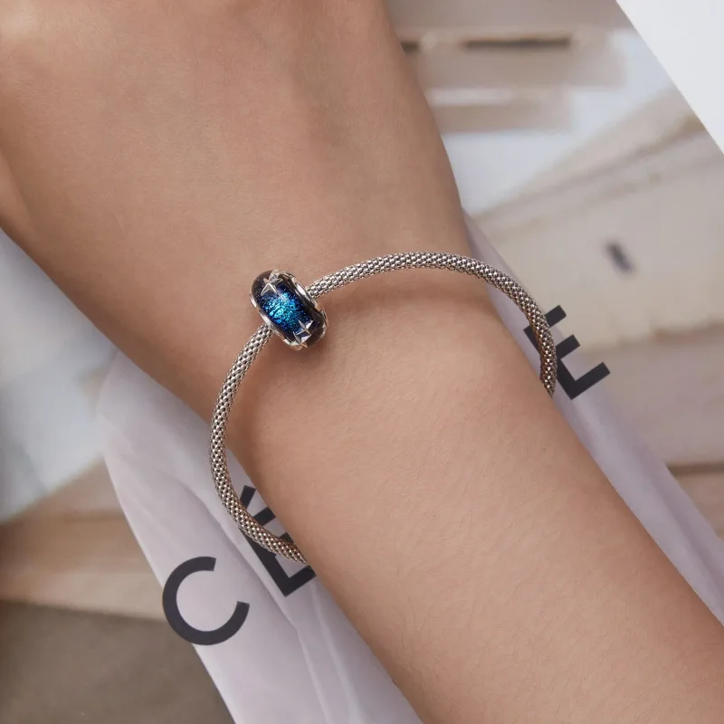 (imagine pentru) Charm din sticlă în stil Pandora cu cerul înstelat - BSC682 - Vizualizare 6