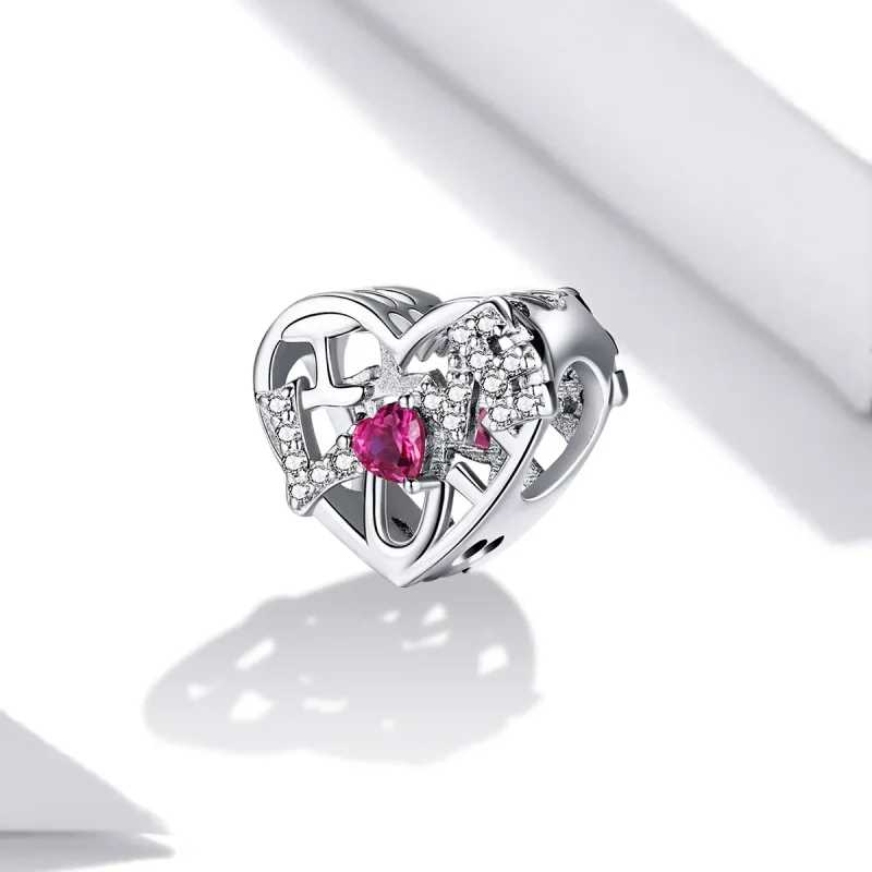 (imagine pentru) Charm "Dragoste strălucitoare" în stilul Pandora - BSC479 - Vizualizare 2
