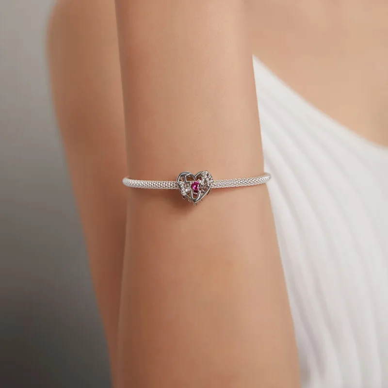 (imagine pentru) Charm "Dragoste strălucitoare" în stilul Pandora - BSC479 - Vizualizare 5