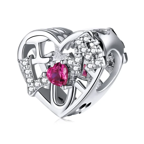 (imagine pentru) Charm "Dragoste strălucitoare" în stilul Pandora - BSC479