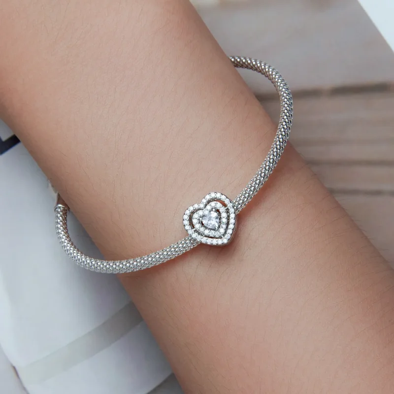 (imagine pentru) Charm inimă strălucitoare în stil Pandora - BSC662 - Vizualizare 6