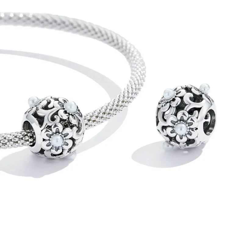 (imagine pentru) Charm în stilul Pandora cu flori clasice - SCC2182 - Vizualizare 3