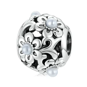(imagine pentru) Charm în stilul Pandora cu flori clasice - SCC2182