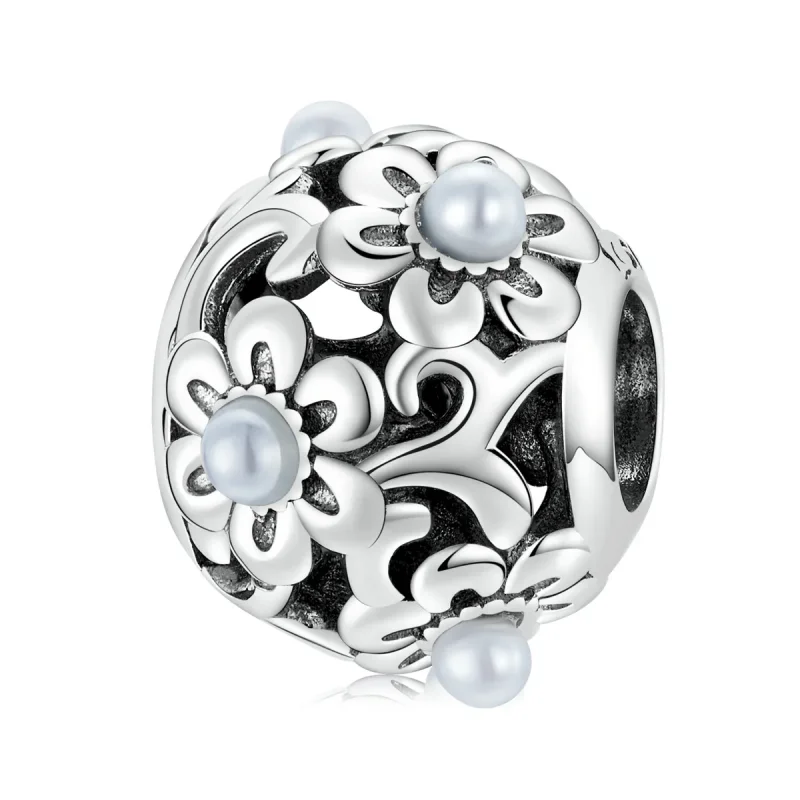 (imagine pentru) Charm în stilul Pandora cu flori clasice - SCC2182