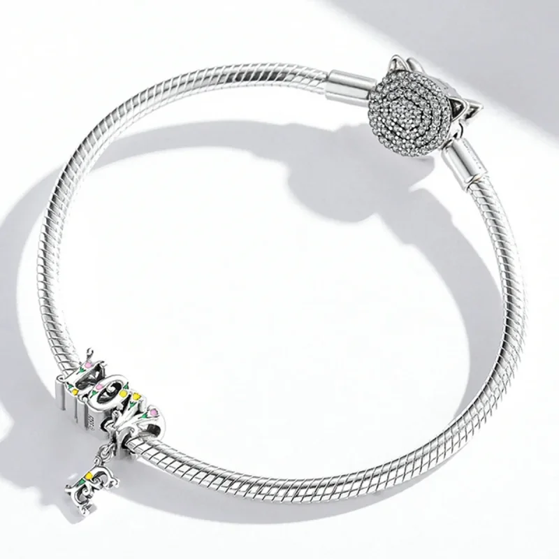 (imagine pentru) Charm Pandora cu litere tridimensionale - BSC518 - Vizualizare 3