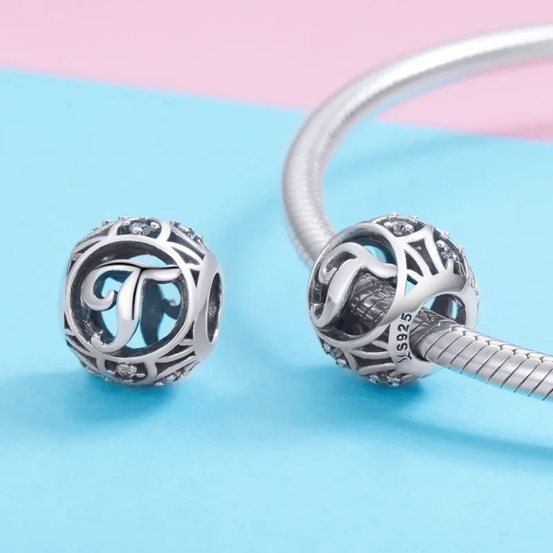 (imagine pentru) Charm Pandora în stil litera T - SCC738-T - Vizualizare 3