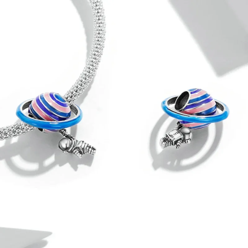 (imagine pentru) Charm Pandora în stilul planetei Astronaut - SCC2095 - Vizualizare 4