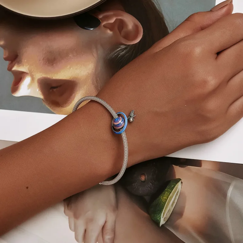 (imagine pentru) Charm Pandora în stilul planetei Astronaut - SCC2095 - Vizualizare 6
