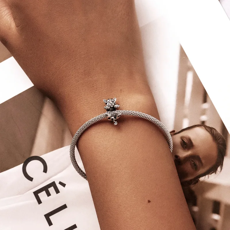 (imagine pentru) Charm Pandora stil Amuzantul Micul Ghepard - BSC556 - Vizualizare 5