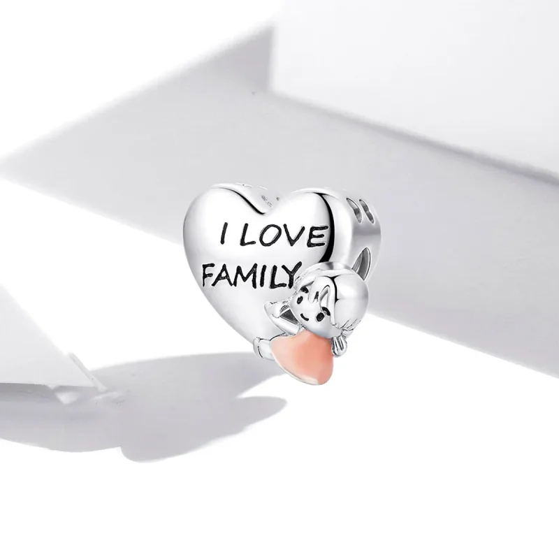 (imagine pentru) Charm Pandora Style "I Love My Home" - BSC478 - Vizualizare 2