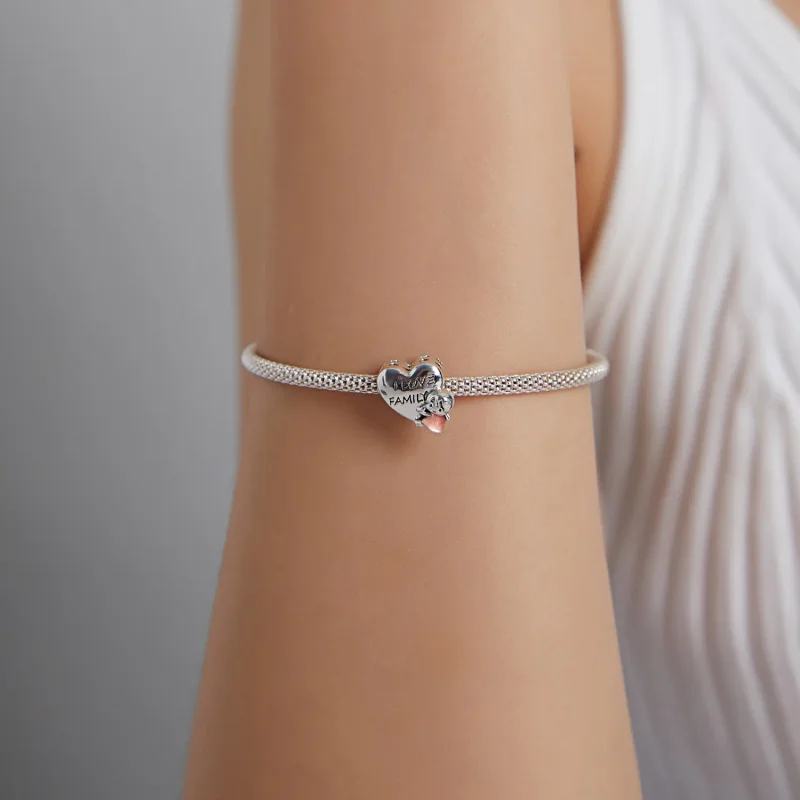 (imagine pentru) Charm Pandora Style "I Love My Home" - BSC478 - Vizualizare 5
