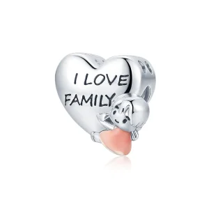 (imagine pentru) Charm Pandora Style "I Love My Home" - BSC478