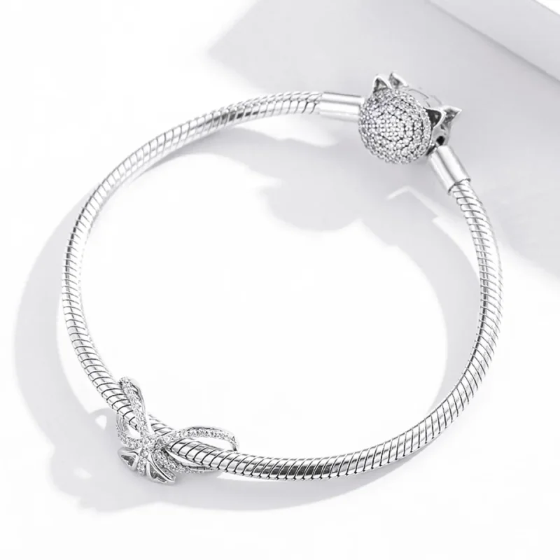(imagine pentru) Charm Pandora Style Shine Butterfly - BSC469 - Vizualizare 3
