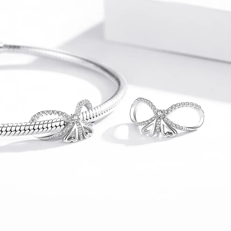 (imagine pentru) Charm Pandora Style Shine Butterfly - BSC469 - Vizualizare 4
