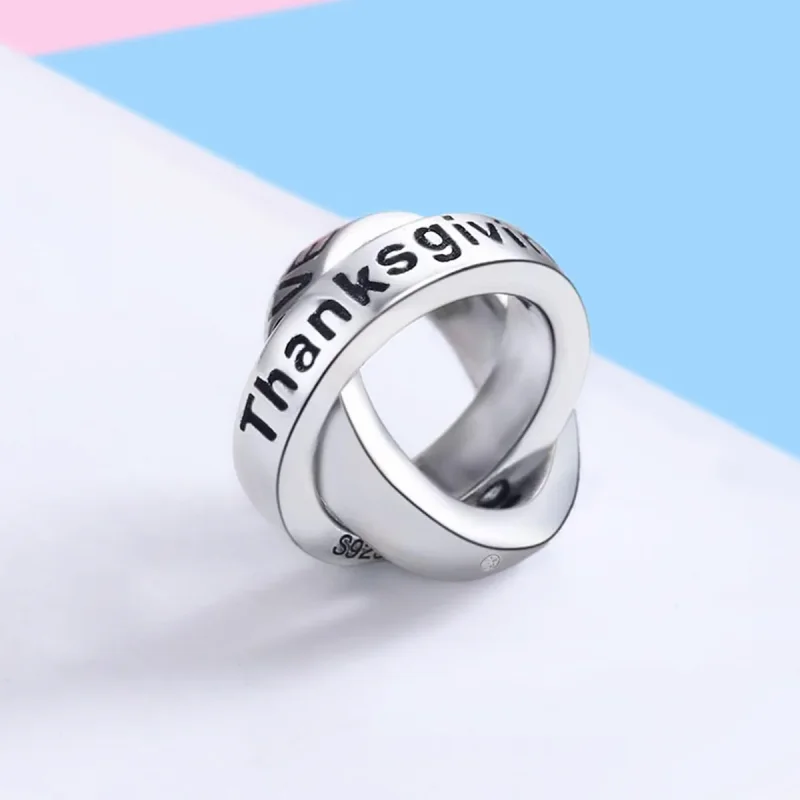 (imagine pentru) Charm-ul Grateful to You în stil Pandora - SCC227 - Vizualizare 3
