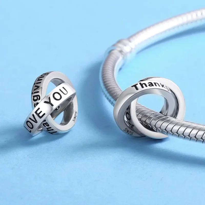 (imagine pentru) Charm-ul Grateful to You în stil Pandora - SCC227 - Vizualizare 5