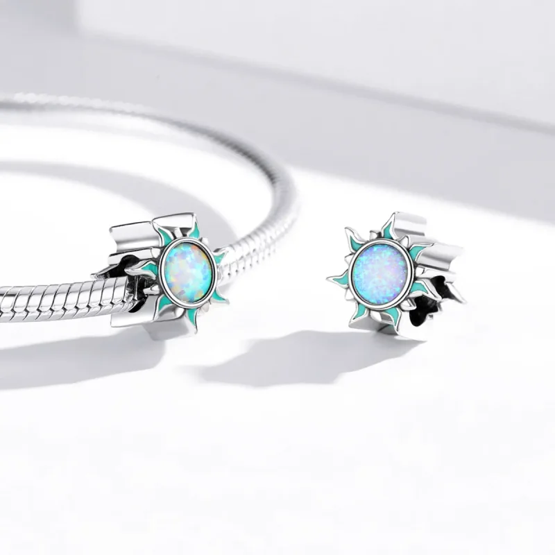(imagine pentru) Charm-ul mic cu soare de opal în stil Pandora - BSC509 - Vizualizare 3