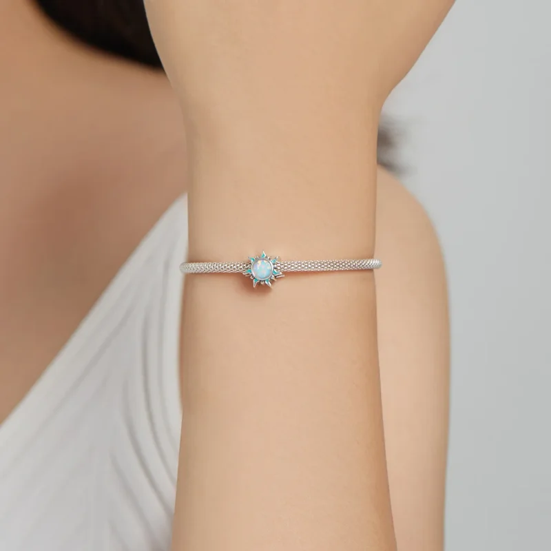 (imagine pentru) Charm-ul mic cu soare de opal în stil Pandora - BSC509 - Vizualizare 5