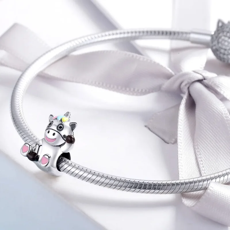 (imagine pentru) Charma drăguță în stilul Pandora cu unicorn - BSC041 - Vizualizare 2