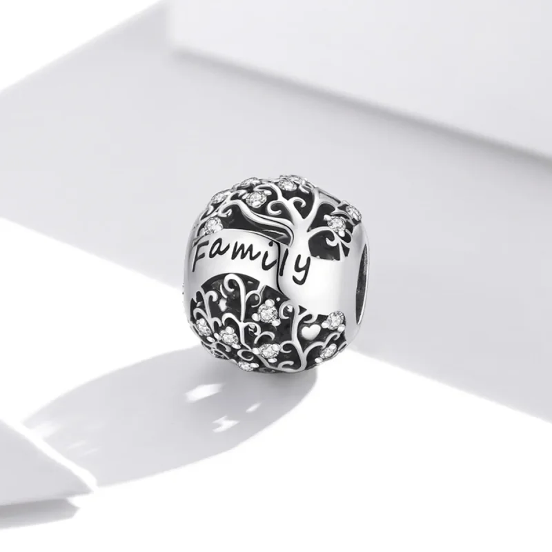 (imagine pentru) Charma stil Pandora cu arbore genealogic - BSC489 - Vizualizare 2