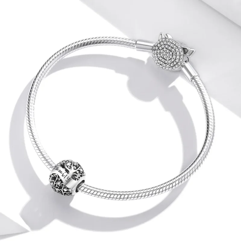 (imagine pentru) Charma stil Pandora cu arbore genealogic - BSC489 - Vizualizare 3
